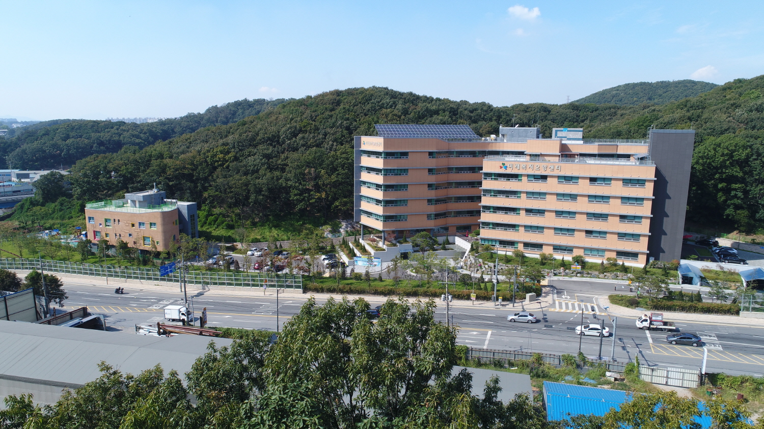 주민종합복지타운 조감도입니다.